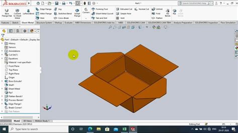 how to design open metal box in solidworks|solidworks shee box design.